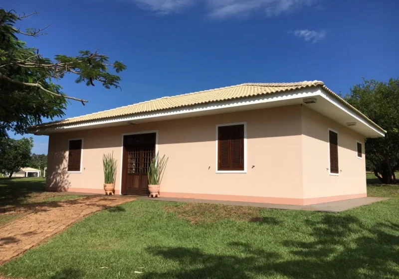 Chalé construído na Fazenda Santa Getrudes, Dourado/SP