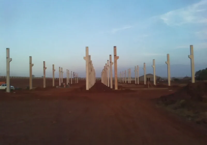 Oficina em concreto pré moldado fabricado in loco na Usina Della Coletta, Bariri/SP